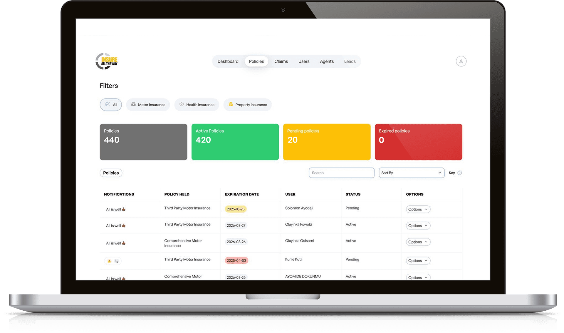 One Dashboard, All Your Insurance Needs!